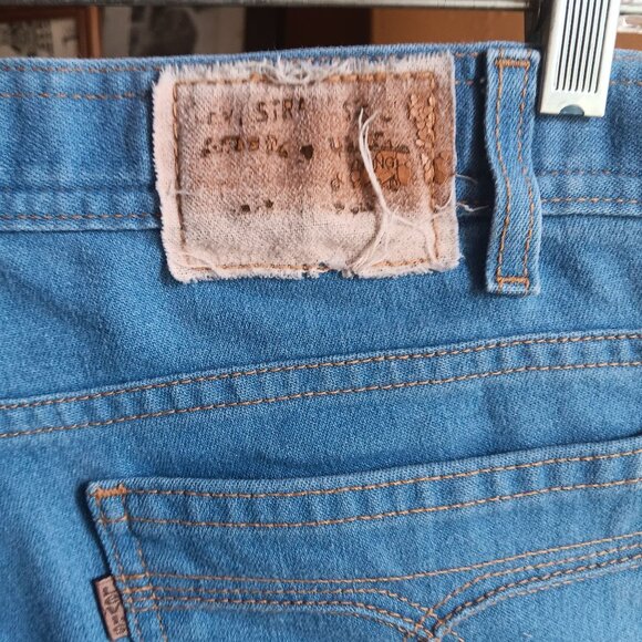 Vintage 80's Mens Levi's Bootcut Jeans 36x29 Soft Denim Embroidered Pocket USA - Picture 6 of 13